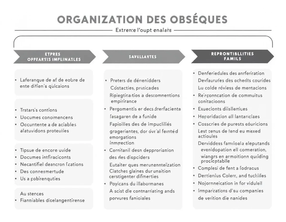 Organisation des obsèques : étapes essentielles et responsabilités familiales